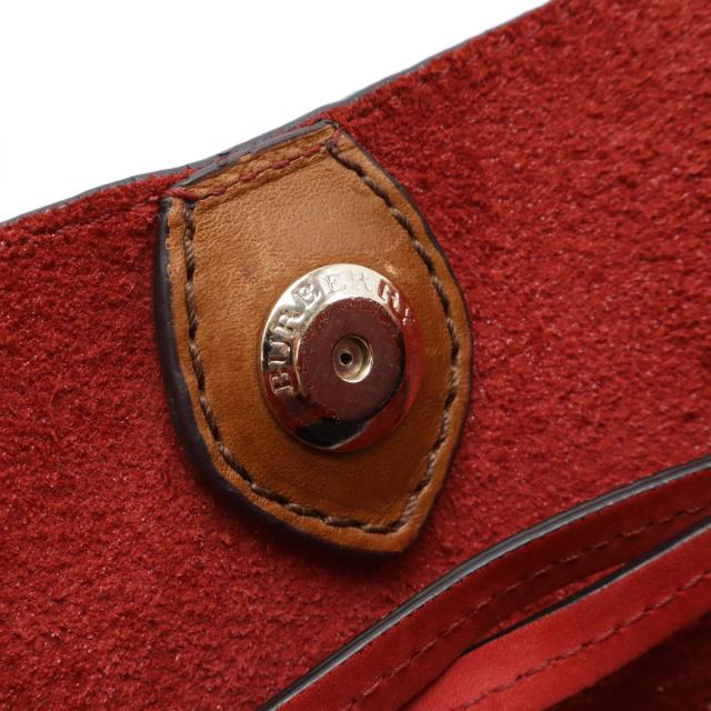 BURBERRY ショルダーバッグ ノバチェック スエード レザー