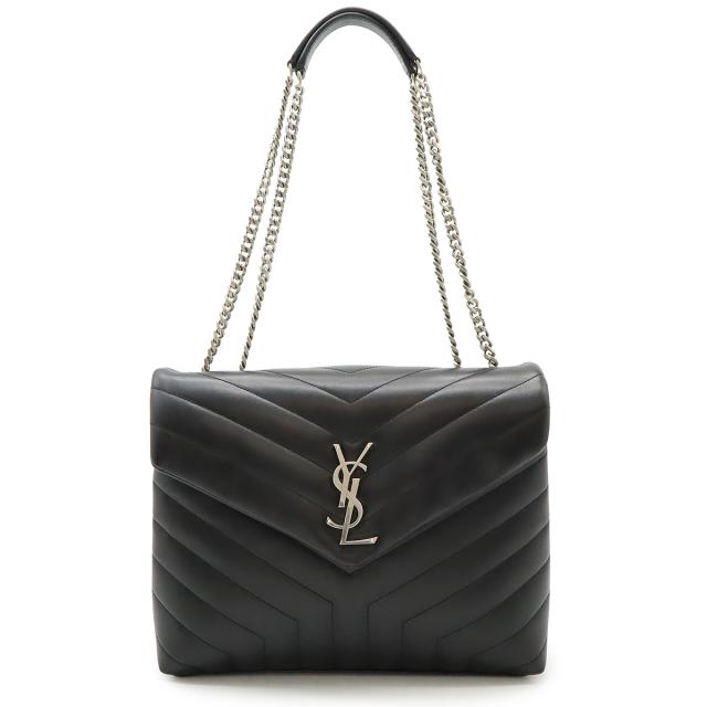 SAINT LAURENT PARIS サン ローラン パリ イブサンローラン YSL ルル ミディアム チェーンショルダー Yキルティング レザー ブラック 574946