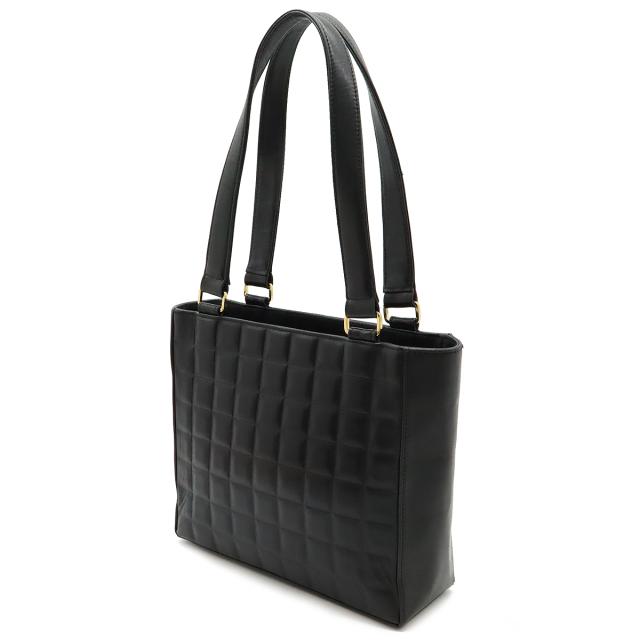 【美品】シャネル　チョコバー　ラムスキン　トートバッグ　ハンドバッグ　黒　451 CHANEL シャネル チョコバー ココマーク トートバッグ