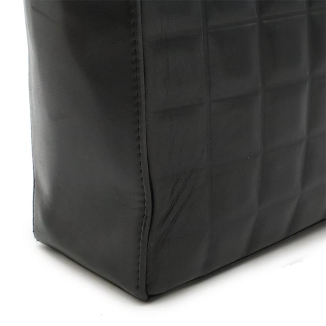 【美品】シャネル　チョコバー　ラムスキン　トートバッグ　ハンドバッグ　黒　451 CHANEL チョコバー 2003年頃 トートバッグ ブラック シルバー