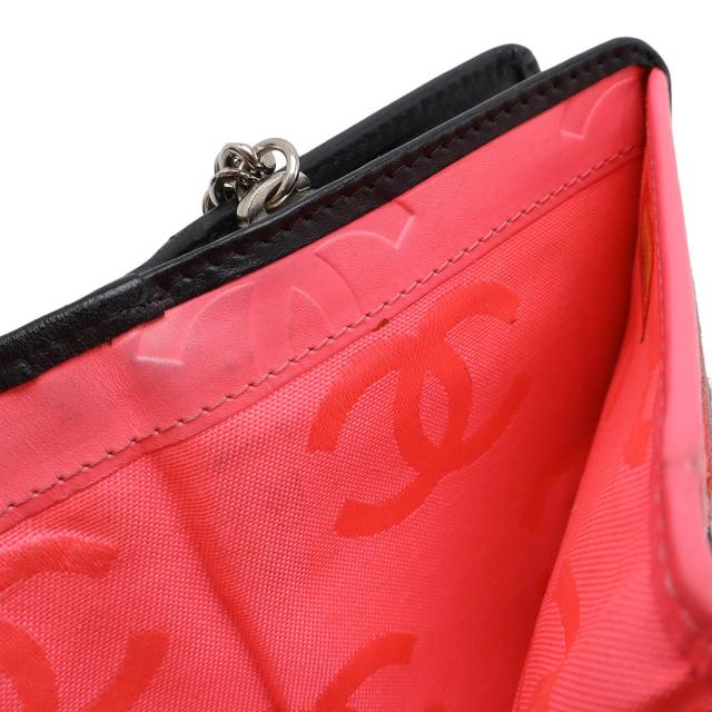 【激レア 美品】シャネル　カンボンライン　折財布　マトラッセ　ココマーク　ラム 激レア 美品】シャネル カンボンライン 折財布 マトラッセ ココマーク