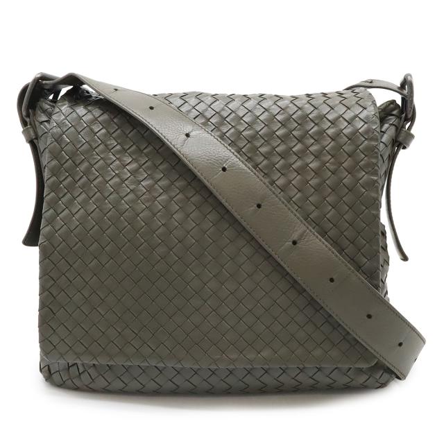 ボッテガヴェネタ BOTTEGA VENETA ショルダーバッグ B00681799W イントレチャート レザー グレー バッグ 日本直送 名牌中古包 Bottega Veneta ボッテガ・ヴェネタ イントレ
