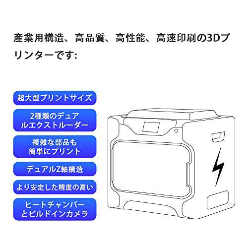 QIDI TECH 3Dプリンター i Fast WiFi デュアル・リニアレール ー 大きな印刷サイズ FDM デュアルZ軸構造  硬化鋼高温押出機を使用してくだの通販はau PAY マーケット - HATINANA | au PAY マーケット－通販サイト