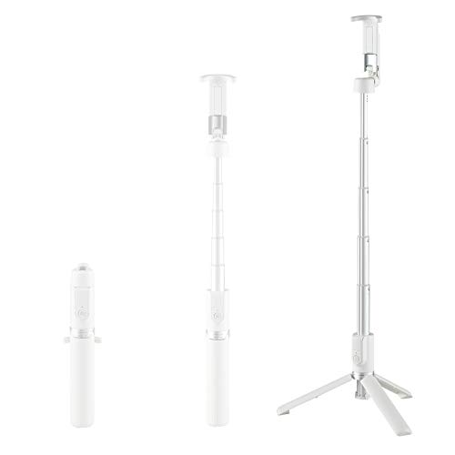 Velbon(ベルボン) スマホ三脚 自撮り棒 Coleman(コールマン) セルフィースタンド ホワイト OTH-AB402WT ワイヤレスリモコン付属 iPhone13 iPhone12 iPhone11 Android&iPhone