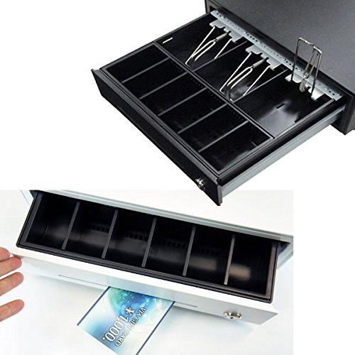 ビジコム 手動式 キャッシュドロア 小型 黒 3札/6硬貨 日本製 BC-415HP-B(6C) | ビジコム 3年保証 国産 手動式 キャッシュドロア W330×D340