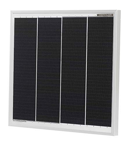 GWSOLAR 太陽光パネル12W 12V系【超小型・軽量・高効率/サイズ: 26.4X27.7X1.7cm /質量: 900g】逆流防止ダイオード内蔵/ 単結晶PERC太陽電池の Off-gridシリーズ・次世代型 ソーラーパネル バス 5,880円