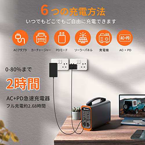 CTECHi ポータブル電源 200W 大容量 LiFePO4リン酸鉄リチウム電池