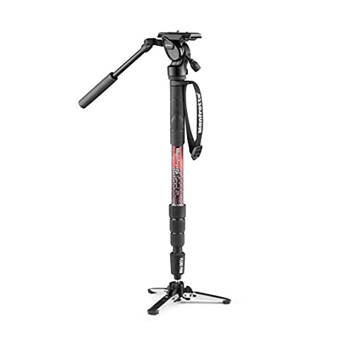 Manfrotto ビデオ用一脚 Element MII ビデオ一脚 フルード雲台付 アルミニウム 4段 伸高137.7cm 自重1.05kg ツイストロック MVMELMIIA4LI