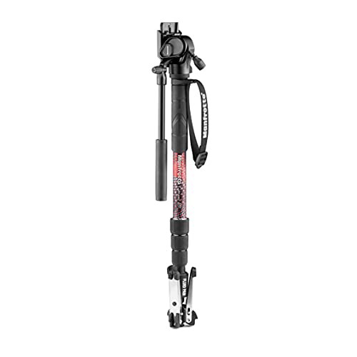 Manfrotto ビデオ用一脚 Element MII ビデオ一脚 フルード雲台付 アルミニウム 4段 伸高137.7cm 自重1.05kg ツイストロック MVMELMIIA4LI