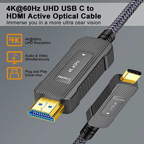 フラワープリント USB C to HDMI ケーブル 10m, SOEYBAE USB3.1 Type C