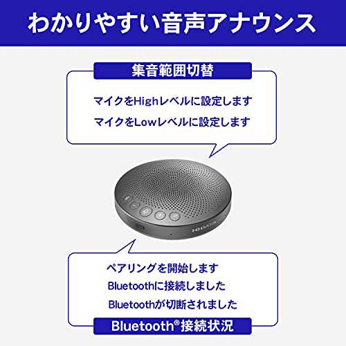 アイ・オー・データ 集音範囲切替スピーカーフォン USB接続/Bluetooth