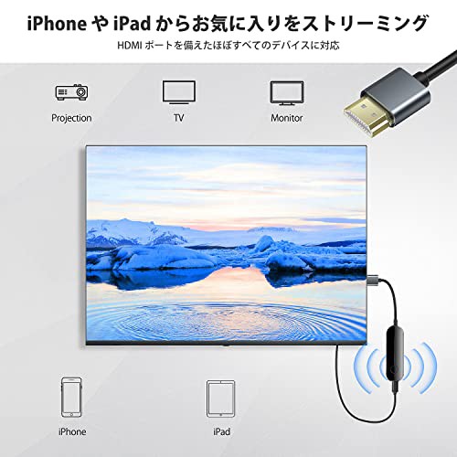 10M長距離]Idoove HDMIケーブル iPhone hdmi変換ケーブル Digital AV