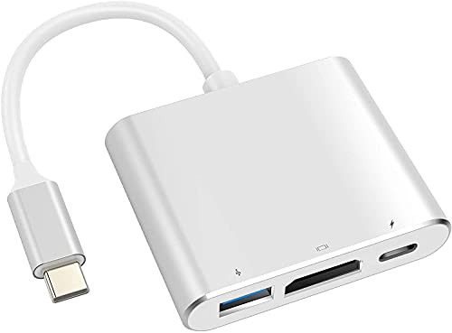 Parishop Type-C to HDMI 変換アダプター HDMI/USB3.0/Type-Cハブ変換3