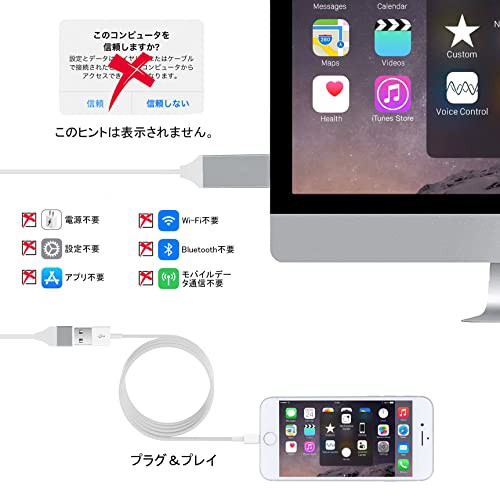 電源/設定不要 Phone hdmi変換ケーブル HDMI Phone 変換-