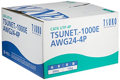 公式銀座 通信興業 CAT6 LANケーブル (300m巻き) TSUNET-1000E AWG24