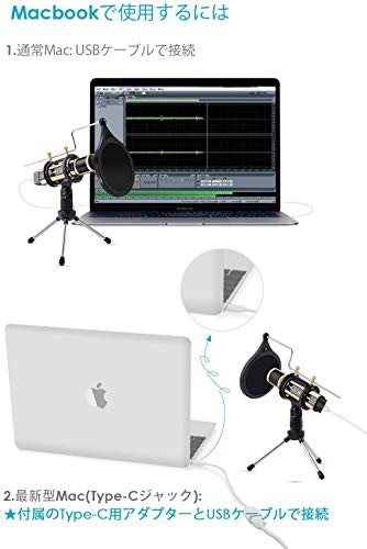 Zealsound コンデンサー マイク Pc用録音マイク Usbマイク エコー機能付き 会議用 マイク プラグアンドプレイ ハンドヘルドマイク カラオの通販はau Pay マーケット Hatinana