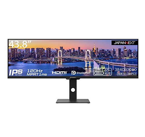 JAPANNEXT 43.8型 IPS Dual Full HD解像度、Type-C 65W給電、120Hz対応ゲーミングモニターJN-IPS438DFHDR400-C65W USB PD USB-C PIP PBPの通販は