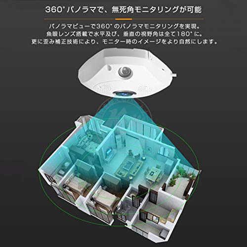 .A 「C61S」防犯カメラ 300万画素 ONVIF対応 C61S ネットワークカメラ 魚眼レンズ 360度 全天球 FHD 1536P WIFI 無線 屋内 MicroSDカード録画 Vstarcamの通販は