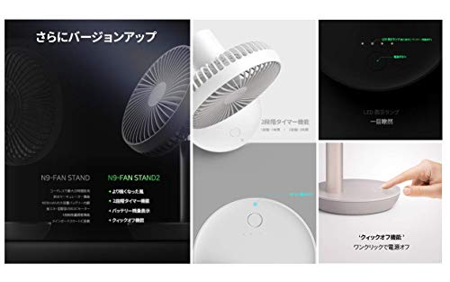ルーメナー(LUMENA) コードレス扇風機 【最大20時間使用可能】ブラック LUMENA-FS-BKの通販は