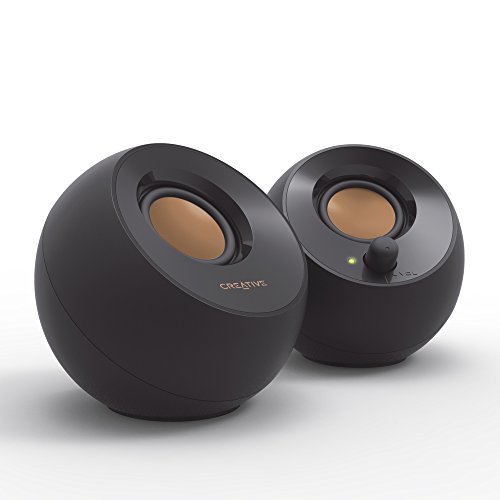 ブラック 音声入力3.5mmピンプラグ 電源USB給電採用アクティブ スピーカー Creative Pebble ブラック 音声入力3.5mmピンプラグ 電源USB給電