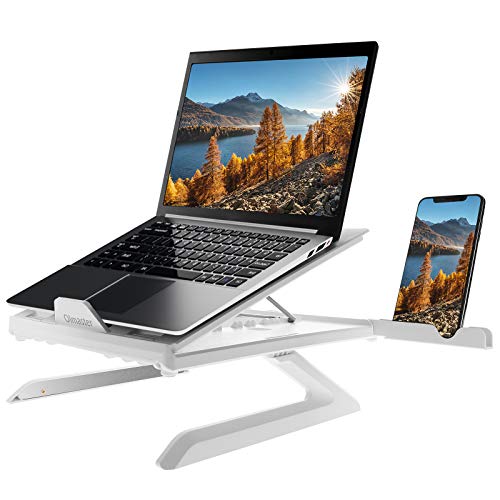 BIOSCEN ノードパソコンスタンド PCスタンド スマホスタンド付き 折りたたみ式 角度調整可能 腰痛/猫背解消 持ち運び便利 滑り止めパッド 安定性 放熱性 12-17インチ対応 在宅勤務 5,100円