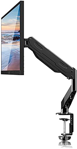 PC モニター アーム 液晶ディスプレイ アーム ガススプリング式 ガス圧式 モニタースタンド17〜27インチ対応 最大耐荷重6kg 黒い MD81