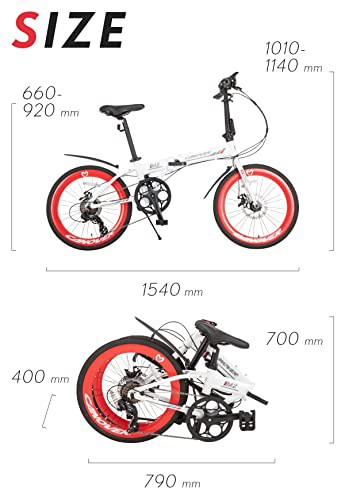 カノーバー(CANOVER) 折りたたみ自転車 20インチ 7段変速 ディスク