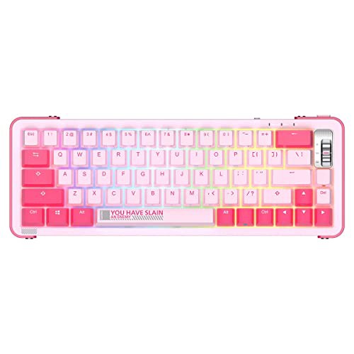 YUNZII Royalaxe Y68 65% ホットスワップ可能なワイヤレス メカニカル キーボード 無線キーボード RGB バックライト付き ダブル ショット