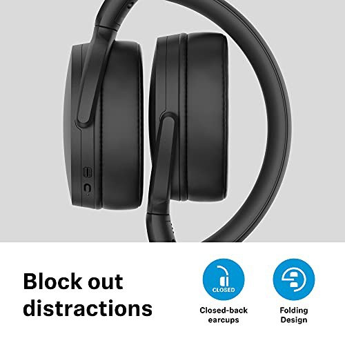 Sennheiser ゼンハイザー HD 350BT BLACK Bluetoothヘッドホン, 低遅延