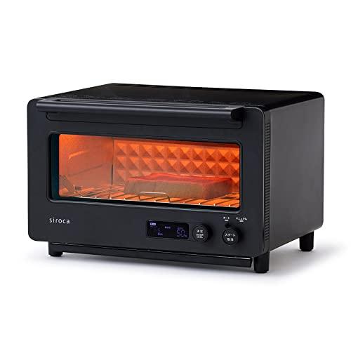 シロカ すばやきトースター [90秒で極上トースト/厚さで焼き分け/冷凍アレンジ/新・オートモード/ポットパン/直感操作OK/クロワッサン/焼き芋/ノンフライ調理/庫内高10cm/オーブントースター] ST-2D451(K) ブラック