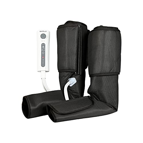 BASSLET バスレット ポータブルエアーレッグマッサージャー 医療機器認証取得 フットマッサージャー 家庭用マッサージ機 エアーバッグ28ヶ所 ふくらはぎ 足裏 足先 足の甲 シンプル機能 充電式 ブラウン ギフト TKM12EM00