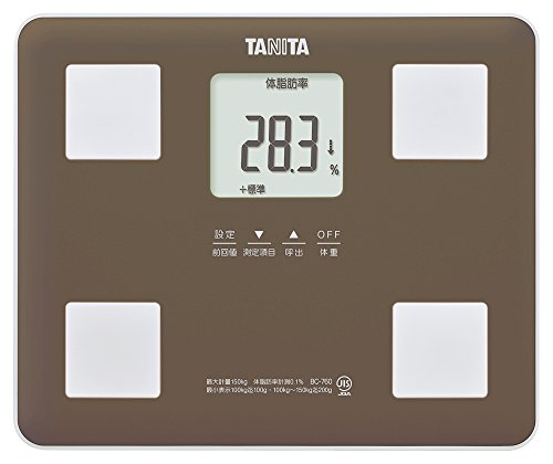 タニタ 体組成計 BC-760-BR(ブラウン) 乗るピタ機能で簡単測定/マイサポ機能で測定応援の通販は