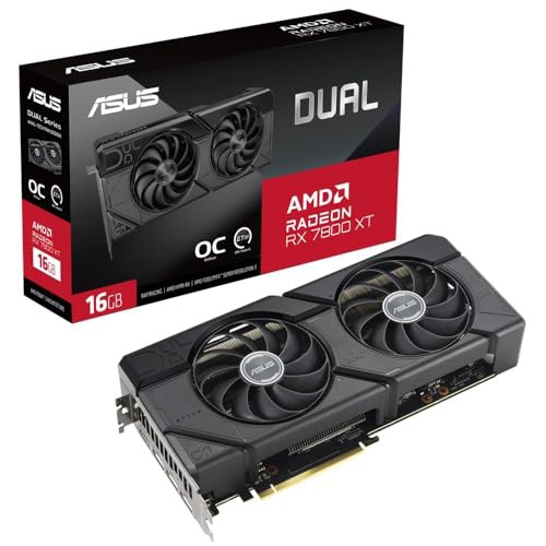 ASUS Dual Radeon RX 7800 XT OC Edition 16GB GDDR6 ビデオカード/DUAL-RX7800XT-O16G 国内正規流通品