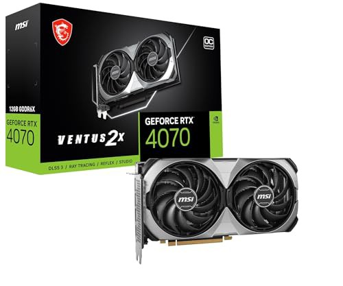 MSI GeForce RTX 4070 VENTUS 2X E 12G OC 2ファン コンパクトサイズ グラフィックスカード VD8664