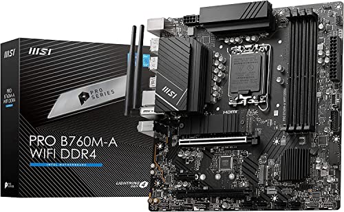 MSIマザーボード PRO B760M-A WIFI DDR4 【第14/13/12世代IntelCPU(LGA1700)対応】2xGen4高速M.2/最大4画面出力 [Intel B760搭載] MB5996の通販は 14,400円
