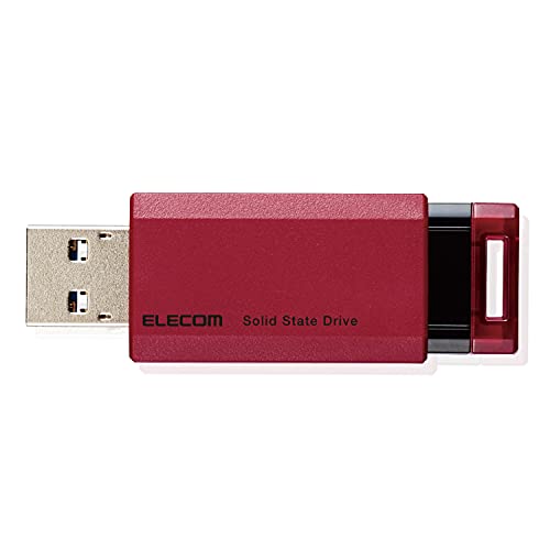 エレコム 外付けSSD 250GB USB3.2(Gen2) PS5/PS4(メーカー動作確認済) ノック式 レッド ESD-EPK0250GRD