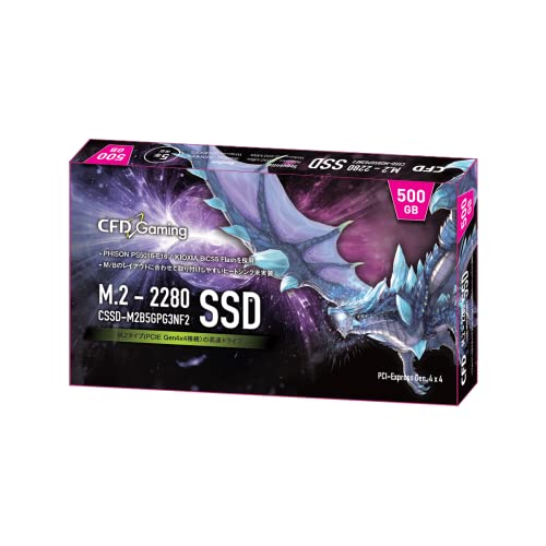CFD販売 PG3NF2シリーズ 500GB(読み取り最大4650MB/S) M.2 2280 NVMe PCI-E Gen.4 x 4(NVMe 1.3) 内蔵SSD CSSD-M2B5GPG3NF2の通販は