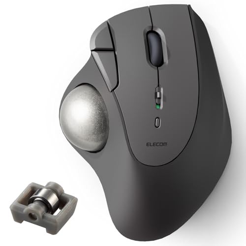 エレコム ワイヤレス トラックボールマウス Bluetooth IST (イスト)シリーズ 5ボタン 親指操作 ベアリング支持 Windows Mac Chromebook ブラック M-IT11BRABKの通販は
