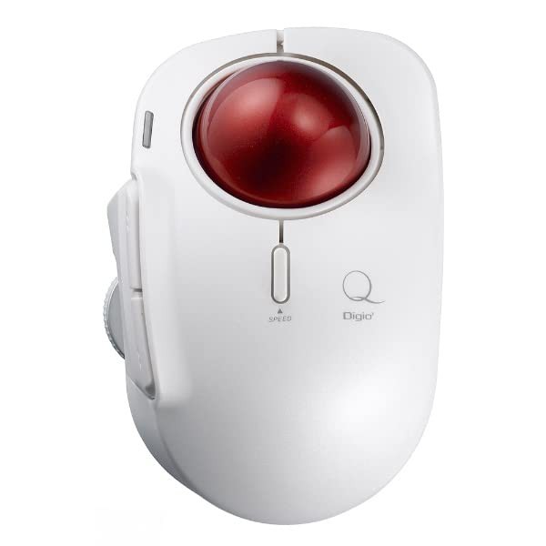 ナカバヤシ(Nakabayashi) Digio2 トラックボールマウス 小型 Bluetooth 5ボタン レーザー式 人差し指 ホワイト MUS-TBLF185Wの通販は