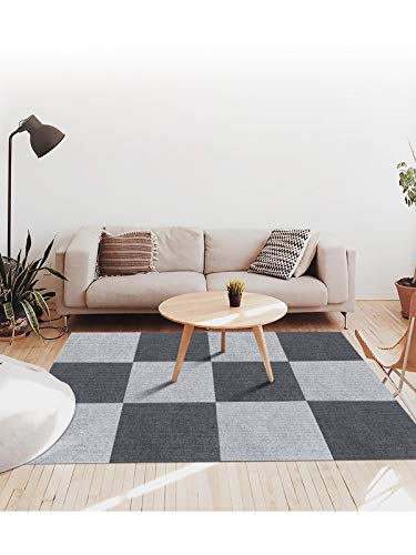 FUNHOO 【45*45cm 40枚 グレー濃淡】 大判 ジョイントマット タイルマット 設置簡単 マット ずれない 防音 洗えるカーペット ペット用カーペット/高齢者の滑り止め対策の通販は 10,686円