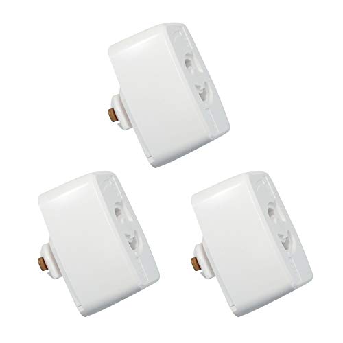 Aiwodeライテック ライティングレール用抜止コンセント 配線ダクトレール用プラグ 引掛けシーリング 工事不要 簡単取付スライドコンセント コード吊りペンダントライト シーリン(白い3個入り)