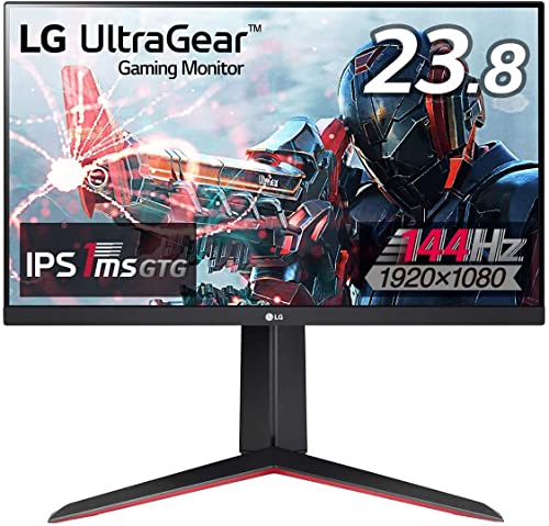 LG フレームレス ゲーミングモニター UltraGear 24GN650-BAJP 23.8インチ/フルHD/IPS/144Hz/1ms(GtoG)/FreeSync Premium/HDR/HDMI×2,DP/ピボット,高さ調節/3年の通販は
