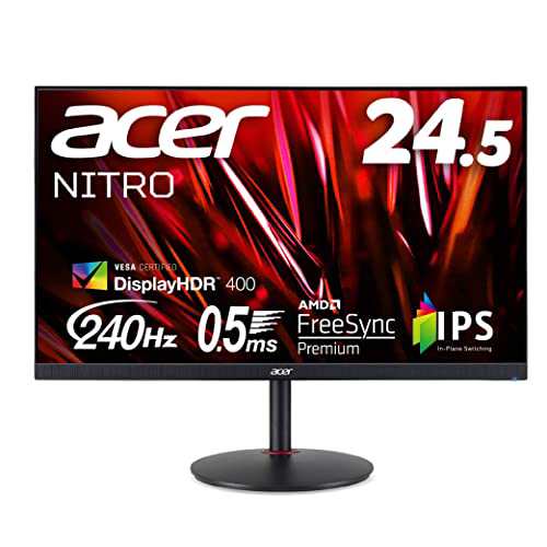 Acer ゲーミングモニター Nitro XV252QZbmiiprx 24.5インチ IPS 非光沢 フルHD 0.5ms 240Hz HDMI (280Hz DisplayPort/オーバークロック) AMD FreeSync Prの通販は