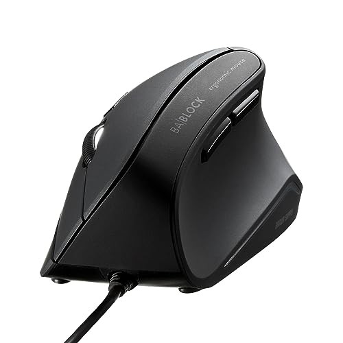 サンワサプライ(Sanwa Supply) 抗菌静音有線エルゴノミクスマウス MA-ERGK9の通販は