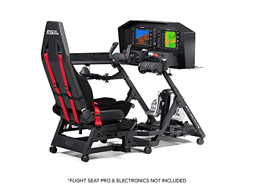 Next Level Racing フライトシミュレータースタンド Flight Stand Pro 各種調整機能 キャスターホイール付属 主要ブランドのコントローラ