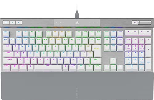CORSAIR USB K70 RGB PRO WHITE ホワイト ゲーミングキーボード 2022モデル 自社独自のOPX軸採用 8000HZ ポーリングレート対応 脱着可能パームレスト付 CH-910951A-JPの通販は