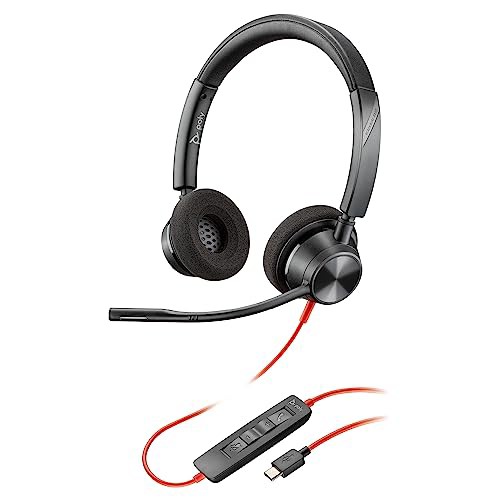Poly Blackwire 3320 USB-C 有線 両耳 ヘッドセット ノイズキャンセルマイク 国内正規品 メーカー保証2年間 8G0Y8AA