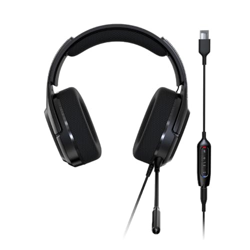 Predator Galea 365 ゲーミングヘッドセット 7.1ch サラウンドサウンド 有線 ステレオミニジャック接続 USB接続 全指向性 ノイズキャンセリング オーディオコントロールボックス 着脱式マイク PC iOS Andrの通販は
