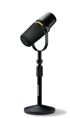 SHURE シュア MV7+ ポッドキャストキット MV7+-K-BNDL : Gator デスクトップスタンド付 ダイナミックマイク カーディオイド 単一指向性 USB-C XLR 有線 ノイズ除去 配信 ストリーミング YouTube