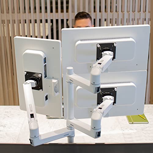 エルゴトロン 追加用LXアーム&カラーキット ホワイト/白 1モニター 3.2~11.3kg まで VESA規格対応 98-130-216